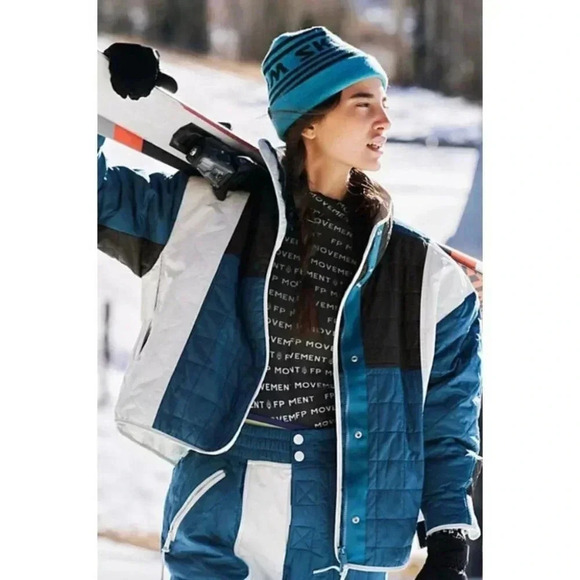 NWT Free People FP Movement Landscape View Ski Jacket Coat Quilted Puffer - Picture 9 of 9